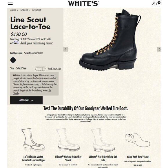 White's Hathorn Boots Men 10.5 Black Leather Work Boots USA Explorer Firefighter - Picture 7 of 16